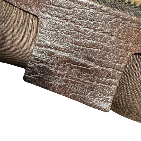 Gucci Jackie Horsebit Hobo Bag GG Canvas Monogram Brown Leather Vintage - Picture 14 of 15